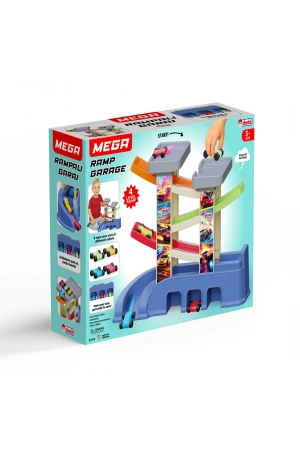 Mega Rampalı Garaj (4 Katlı) - Oyuncak Araba Seti Yarış Seti Kaydıraklı Otopark Garaj Seti