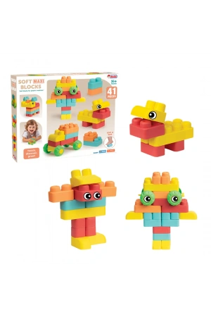 Yumuşak Soft Maxi Bloklar (41 Parça) - Soft Yumuşak Bloklar - Büyük Soft Lego Oyuncakları - Yumuşak Lego - Soft Lego