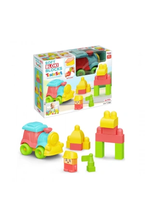 Yumuşak Bloki Blokları Tren Set 24 Parça - Büyük Yumuşak Bloklar - Büyük Soft Lego Oyuncakları