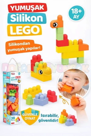 Yumuşak Bloki Blokları 38 Parça - Büyük Yumuşak Bloklar - Büyük Soft Lego Oyuncakları