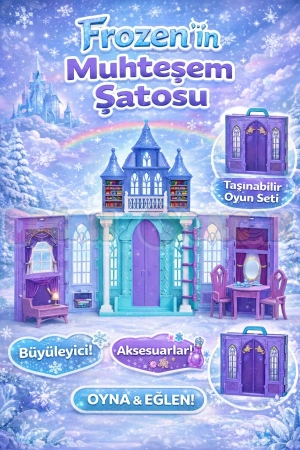 Frozennin Muhteşem Şatosu - Ev Oyuncak - Frozen Tatil Ev Seti - Frozen Ev Seti - Karlar Ülkesi Şatosu - Şato Ev Oyuncak Frozen Şato Seti