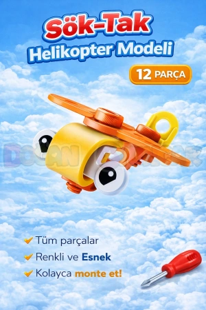 Hanye Sök-Tak Helikopter Modeli - Oyuncak Söktak Helikopter Modeli - Lego Setleri