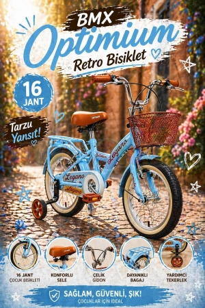 BMX Legano Optimum Series Retro 16 Jant Çocuk Bisikleti Mavi - Legano 16 Jant Bisiklet Retro BMX Bisiklet