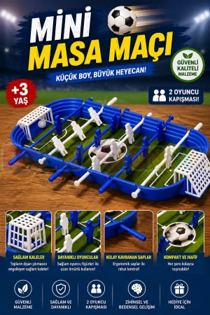 Mini Masa Maçı - Futbol Oyuncakları - Top Oyuncak Langırt Setleri - Langırt Oyuncakları