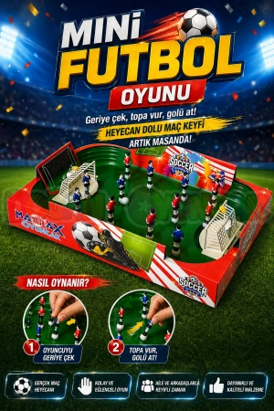 Mini Futbol Oyunu - Futbol Maçı Oyuncak - Futbol Oyuncakları - Top Oyuncak Langırt Setleri - Langırt Oyuncakları - Masa Oyunu