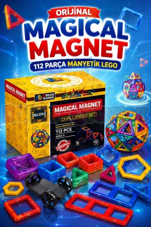 Orijinal Magical Magnet 112 Parça Manyetik Lego - Magnetic Magical Magnet - Mıknatıslı Lego - Mıknatıs Lego