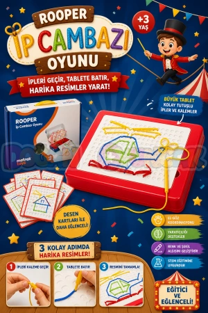 Rooper İp Cambazı Oyunu - Oyuncak İp Geçirme - Resim Oyunu Rooper Oyunu - Anaokulu Oyuncak