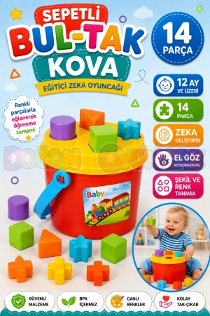 Bul-Tak Kova - Bultak Lego - Bebek Oyuncağı - Şekil Takmaca