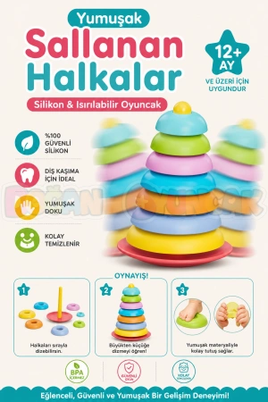 Yumuşak Sallanan Halkalar - Bebek Oyuncakları - Sallanan Halkalar Oyuncak - Yumuşak Lego - Soft Lego