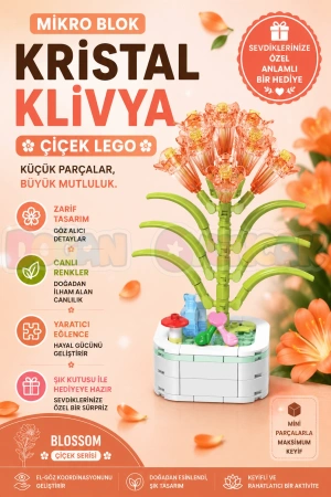 Mikro Blok Kristal Klivya Çiçek Lego - Lego Setleri Mini Lego - Çiçek Lego - Blossom Çiçek Lego