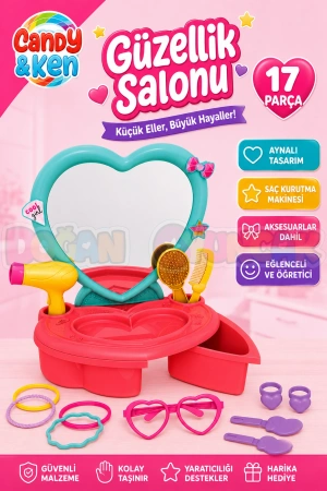 Candy & Ken Güzellik Salonu - Güzellik Setleri - Kuaför Oyuncak Seti - Makyaj Seti