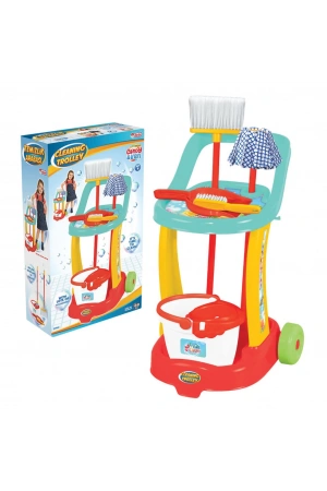 Candy & Ken Temizlik Arabası - Ev Eşyaları Seti - Ev Oyuncakları Seti - Vileda Seti