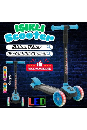 Cool Wheels Mavi Twist Işıklı 3 Tekerlekli Scooter - Işıklı Scooter - CoolWheels Scooter - Çocuk Scooter - İttir Git