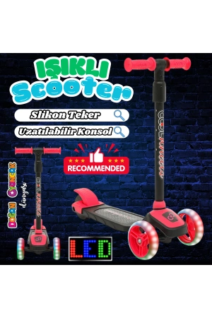 Cool Wheels Pembe Twist Işıklı 3 Tekerlekli Scooter - Işıklı Scooter - CoolWheels Scooter - Çocuk Scooter - İttir Git