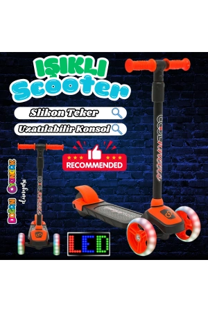 Cool Wheels Turuncu Twist Işıklı 3 Tekerlekli Scooter - Işıklı Scooter - CoolWheels Scooter - Çocuk Scooter - İttir Git