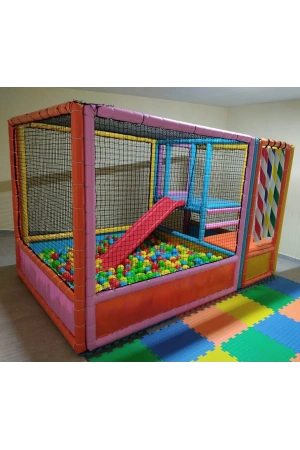 Kaydıraklı Oyun Havuzu- Sünger Soft Play Top Havuzu Çocuk Oyun Alanı
