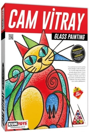 Kumtoys Cam Vitray Boyama Seti - Sanat Seti - Boyama Setleri - Cam Boyama Seti