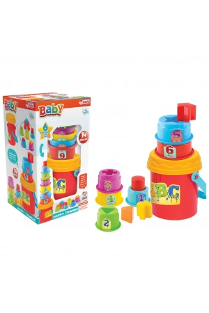Neşeli Kuleler - Bultak Lego - Bebek Oyuncağı - Şekil Takmaca - Kule Oyunu
