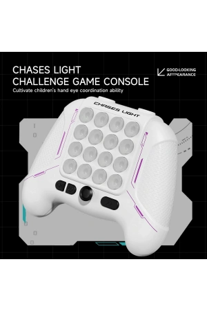 Orijinal Chases Light Oyun Konsolu - Kovalayan Işık Oyunu - Popit Light Up - Hızlı Işık Yakalama Oyunu - Fidget Anti Stres Oyunu - Beyaz