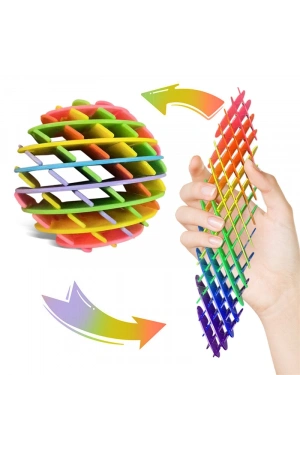 Orijinal Morf Flexi Fidget Stres Oyuncağı Worm fidget Stres Giderici Solucan Stres Yay - Gökkuşağı