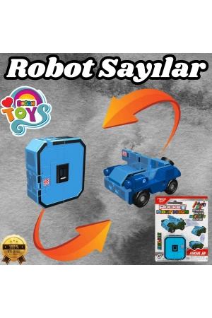 Pocket Morphers 0 Askeri Jip - Roboto Dönüşen Sayılar - 0 Numara Robot - Transformers - Robot Sayı