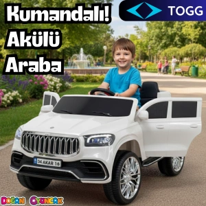 Ata GT Beyaz Uzaktan Kumandalı 4X2 12 Volt Akülü Araba - RC Togg Akülü Araba Tog Akülü Araç