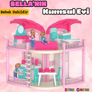 Bellanın Kumsal Evi - Bella Oyuncak Ev - Barbie Ev Seti - Barbie Ev Seti - Bellanın Kumsal Evi - Bella 2 Katlı Evi