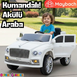 Boss GT Beyaz Uzaktan Kumandalı 4X2 12 Volt Akülü Araba - RC Maybach Akülü Araba