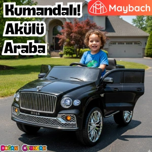 Boss GT Siyah Uzaktan Kumandalı 4X2 12 Volt Akülü Araba - RC Maybach Akülü Araba