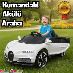 Bravo GT Beyaz Uzaktan Kumandalı 4X2 12 Volt Akülü Araba - RC Bugatti Akülü Araba