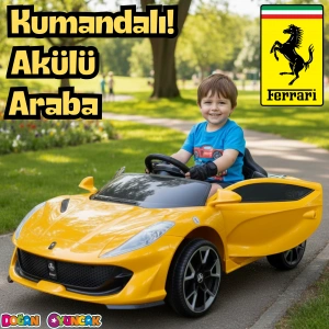 Favori GT Sarı Uzaktan Kumandalı 4X2 12 Volt Akülü Araba - RC Ferrari Akülü Araba