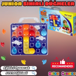 Junior Sihirli Düğmeler Oyunu - Oyuncak Sihir Düğmeler - Renkleri Yerine Yerleştirme Oyunu Resim Oyunu