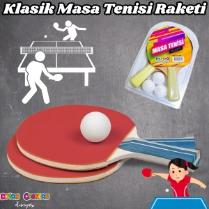 Klasik Masa Tenisi Raketi - Okul İçin Masa Tenisi Raketi - Tenis Oyuncakları - Masa Tenisi Oyunu - Raket