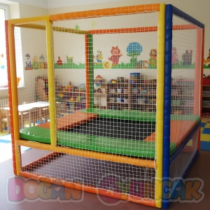 Lüx Trambolin 150 cm. - Sünger Soft Play Top Havuzu Çocuk Oyun Alanı Çocuk Trambolini