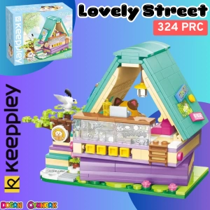 Mikro Blok Calico Cat Comic House Kedi Çizgi Roman Dükkanı 324 Parça - Lego Setleri - Keeppley Mini Lego - Keeppley Lego - Mikro Bloklar