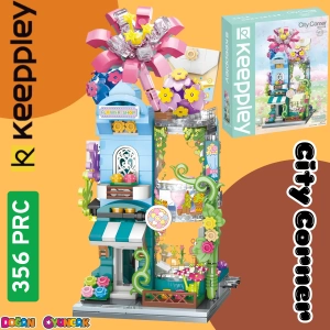 Mikro Blok Çiçek Dükkanı 356 Parça - Lego Setleri - Keeppley Mini Lego - Dükkan Lego - Keeppley Lego - Mikro Bloklar