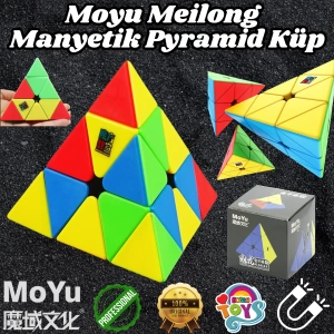 Orijinal MoYu Meilong Piramit Manyetik Küp - Moyu Speed Cube - Moyu Piramit Zeka Küpü - Zeka Küpü - Magnetic Cube