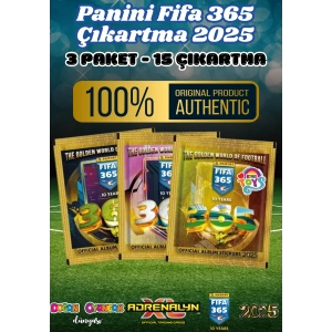 Panini FIFA 365 2025 Sticker 3 Paket - Futbolcu Çıkartmaları - Trading Futbolcu Oyuncu Kartı Panini Stickers