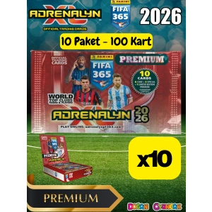 Panini FIFA 365 Adrenalyn XL 2026 Premium Kart (10 Paket) - Futbolcu Kartları - Trading Oyuncu Kartı - Fifa Oyuncu Kartı