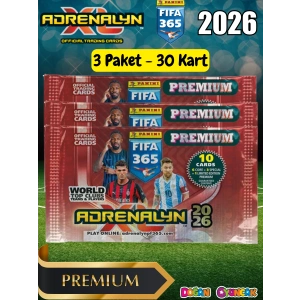 Panini FIFA 365 Adrenalyn XL 2026 Premium Kart (3 Paket) - Futbolcu Kartları - Trading Oyuncu Kartı - Fifa Oyuncu Kartı