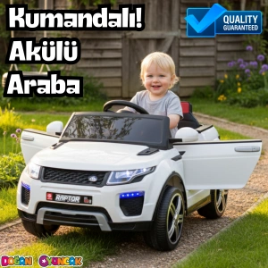 Raptor GT Beyaz Uzaktan Kumandalı 4X2 12 Volt Akülü Araba - RC Land Rover Akülü Araba Range Rover