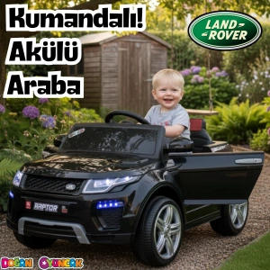Raptor GT Siyah Uzaktan Kumandalı 4X2 12 Volt Akülü Araba - RC Land Rover Akülü Araba Range Rover