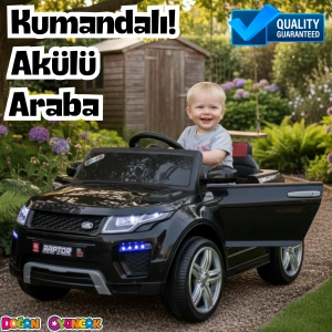 Raptor GT Siyah Uzaktan Kumandalı 4X2 12 Volt Akülü Araba - RC Land Rover Akülü Araba Range Rover