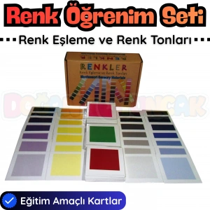 Renkleri Öğrenme Oyunu - Renk Eşleme ve Renk Tonları - Görmr Etkinliği Otizim Kartları