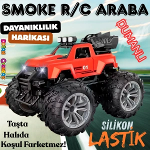 Smoke R/C Araba Kırmızı - Uzaktan Kumandalı Duman Atan Araba - Dumanlı Kumandalı Araba - Uzaktan Kumandalı Araba
