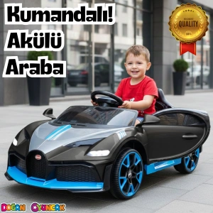 Style GT Siyah Uzaktan Kumandalı 4X2 12 Volt Akülü Araba - RC Bugatti Divo Akülü Araba