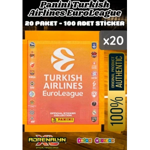 Turkish Airlines Euroleague Çıkartma Paketi (20 Paket) - Basketbol EuroLeague Sticker Çıkarmaları Panini Basketbol
