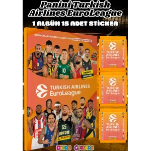 Turkish Airlines Euroleague Kapaklı Albüm - Basketbol EuroLeague Sticker Çıkarmaları Panini Basketbol Albümü