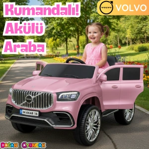Voyage GT Pembe Uzaktan Kumandalı 4X2 12 Volt Akülü Araba - RC Volvo Akülü Araba Volvo Akülü Araç