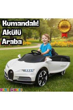 Bravo GT Beyaz Uzaktan Kumandalı 4X2 12 Volt Akülü Araba - RC Bugatti Akülü Araba